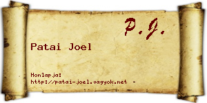 Patai Joel névjegykártya